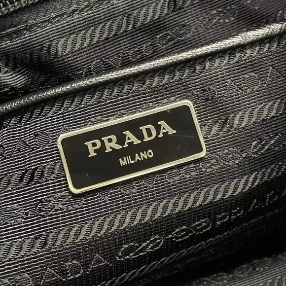 Auth PRADA - Black Nylon Leather Backpack - Picture 7 of 14